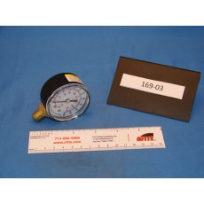 Gauge, 60 PSI, 1/4&quot; Bottom Connection, 2&quot; Face